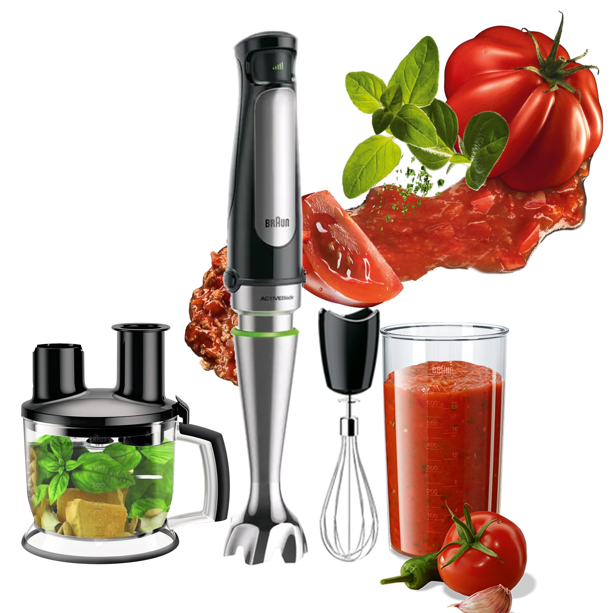 Braun Hand Blender Multiquick 7 1000W With 600Ml Bpa-Free Beaker, 1.5L Food Processor, Whisk خلاط يدوي مالتي كويك 7 1000 واط بدورق خفق خالي بسعة 600 مل من براون، محضر طعام 1.5 لتر، اداة خفق Braun Hand Blender Multiquick 7 1000W With 600Ml Bpa-Free Beaker, 1.5L Food Processor, Whisk خلاط يدوي مالتي كويك 7 1000 واط بدورق خفق خالي بسعة 600 مل من براون، محضر طعام 1.5 لتر، اداة خفق
